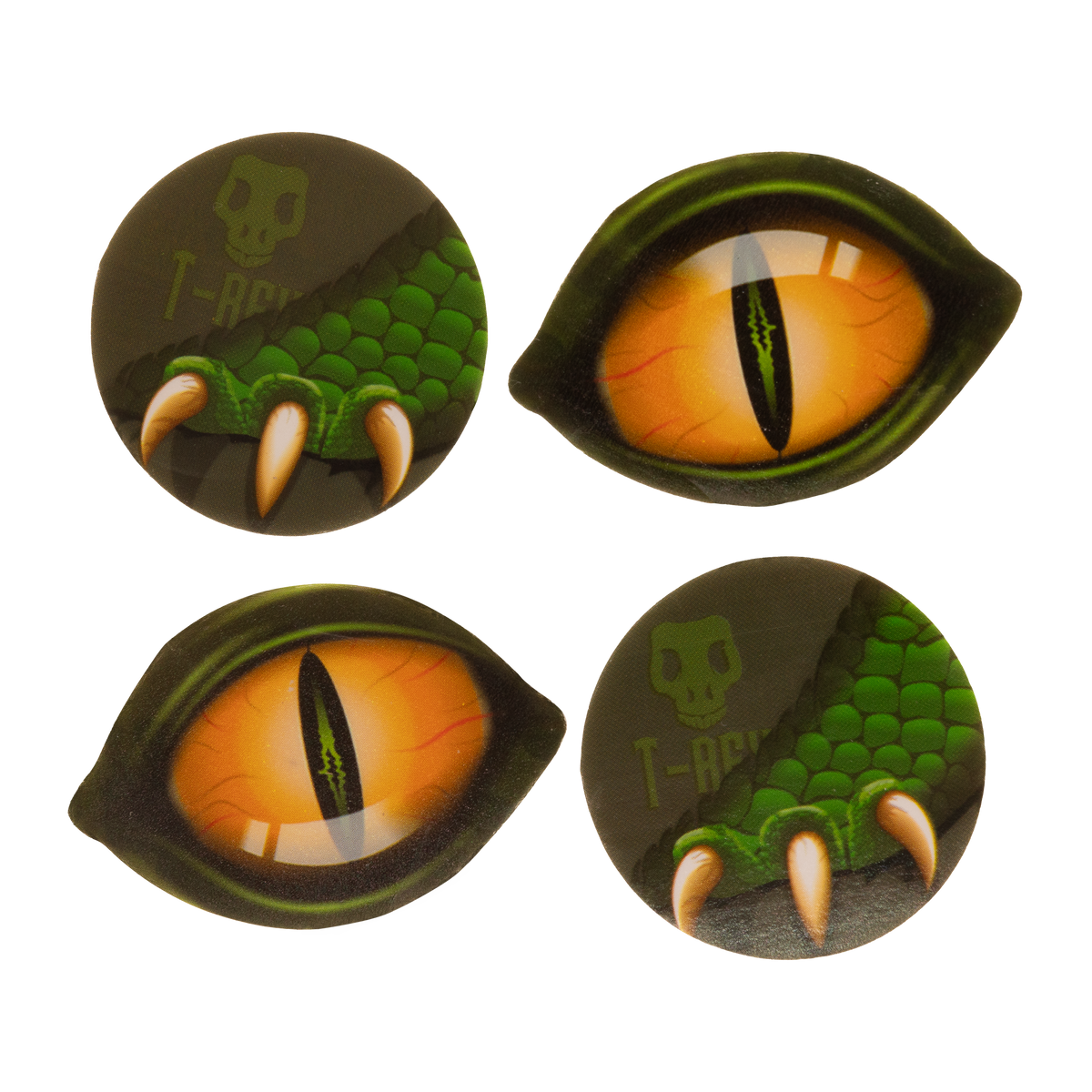 Dino Eye 4 suddgummi förpackade i en kartong