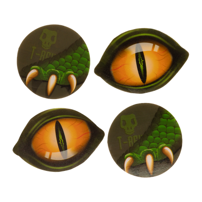 Dino Eye 4 suddgummi förpackade i en kartong
