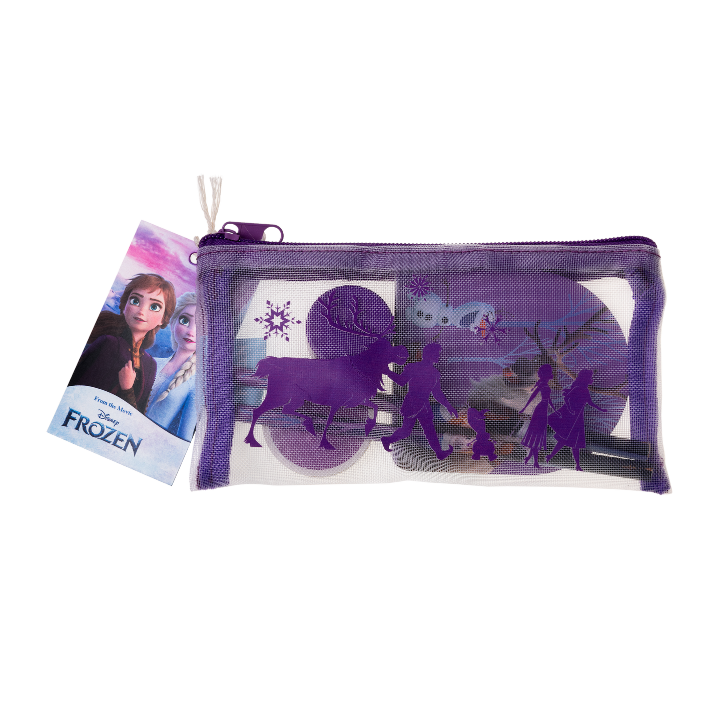Frozen filled mesh pencil case
