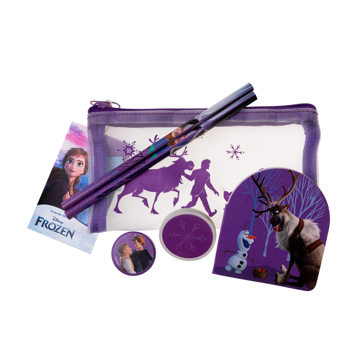 Frozen filled mesh pencil case
