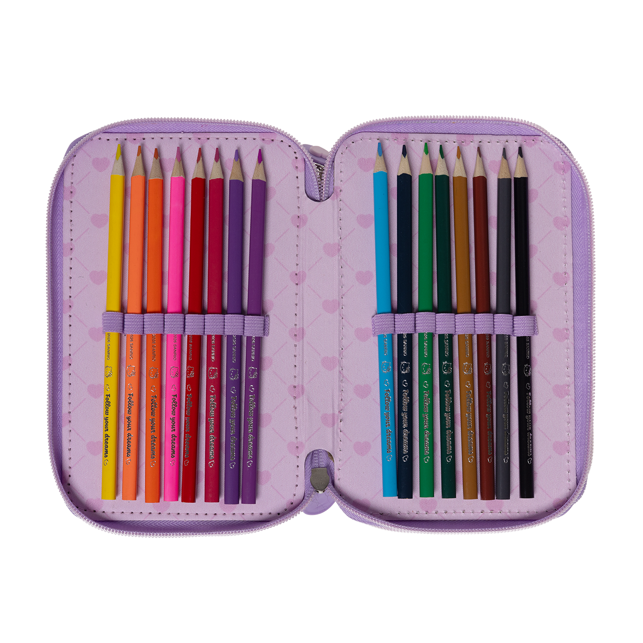 HELLO KITTY, fyldt penalhus, 3 rum