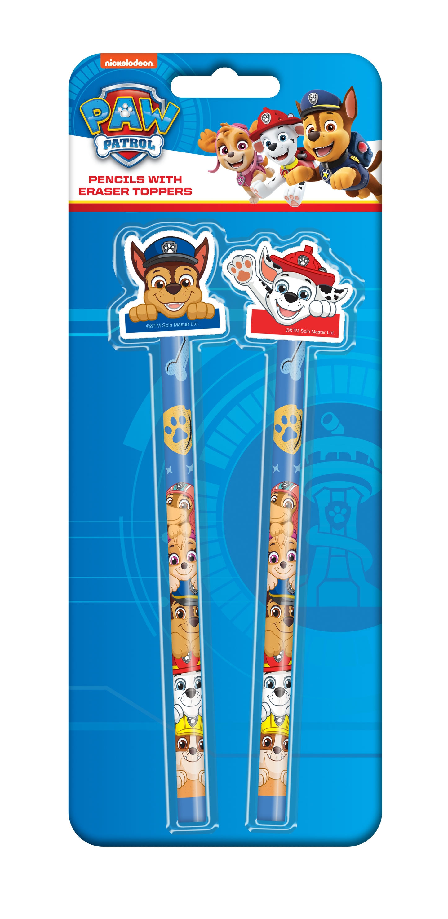 Paw Patrol 2 oslipade pennor med sudd på toppen