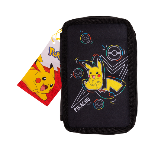 Pokémon Neon double-decker pencil case with filling