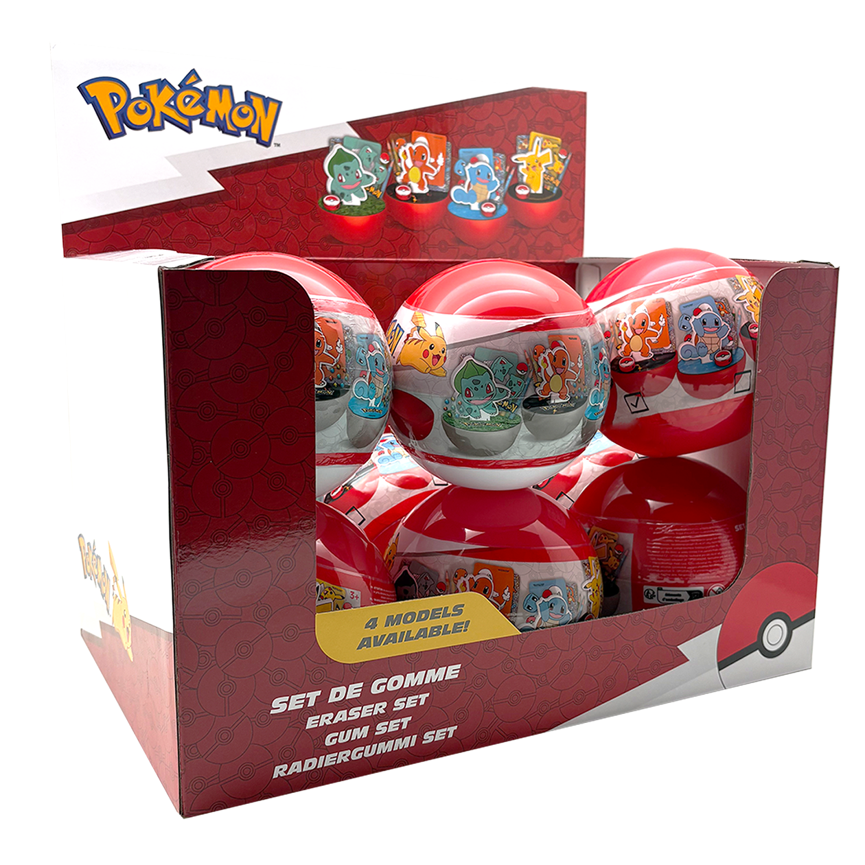 POKÉMON CDU, Bold indeholdende viskelæder, klistermærker og blyanter