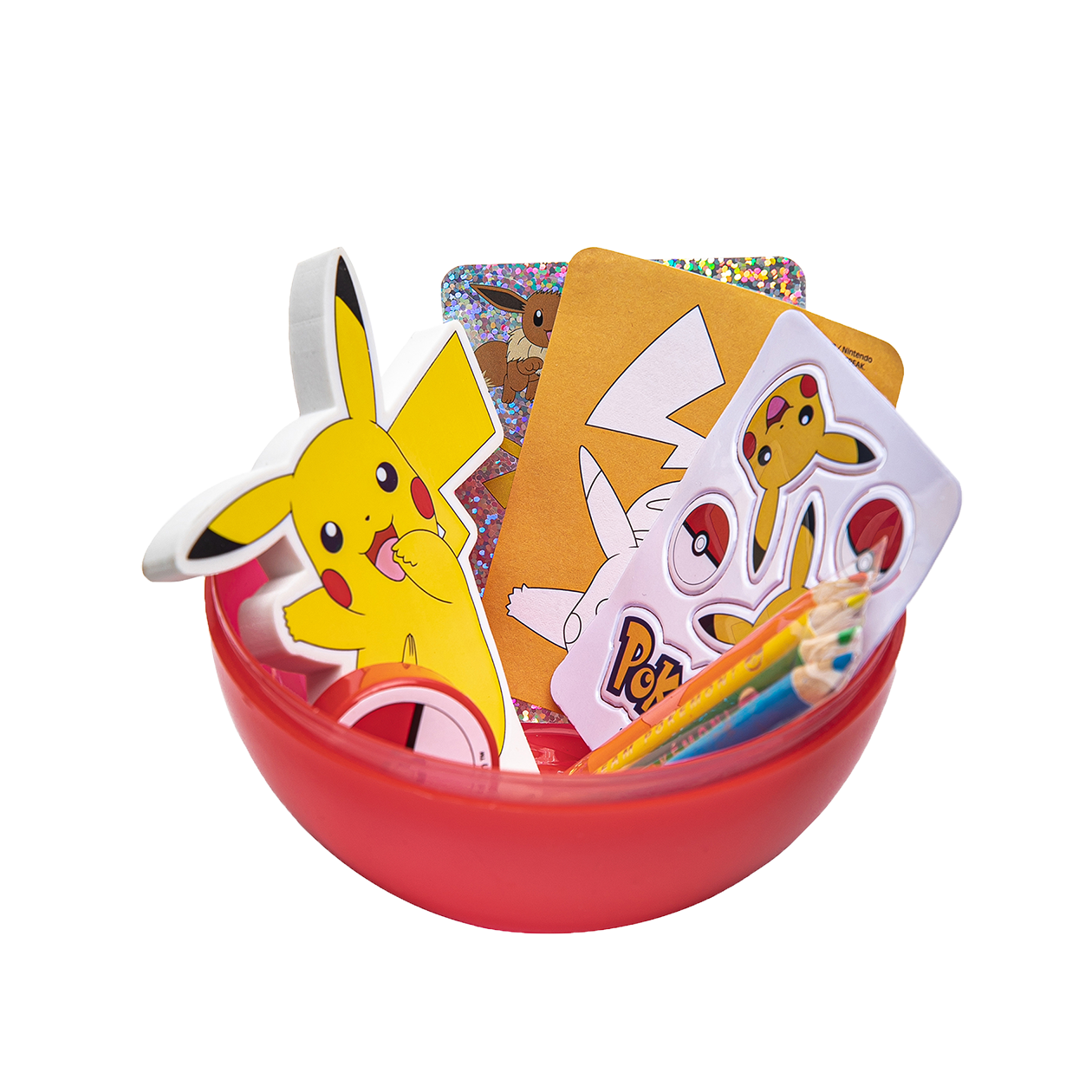 POKÉMON CDU, Bold indeholdende viskelæder, klistermærker og blyanter