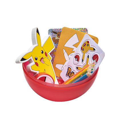 POKÉMON CDU, Bold indeholdende viskelæder, klistermærker og blyanter