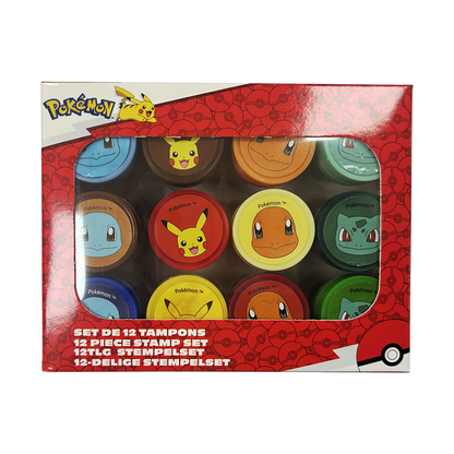 POKÉMON, 12-pak stempel sæt (4 designs)