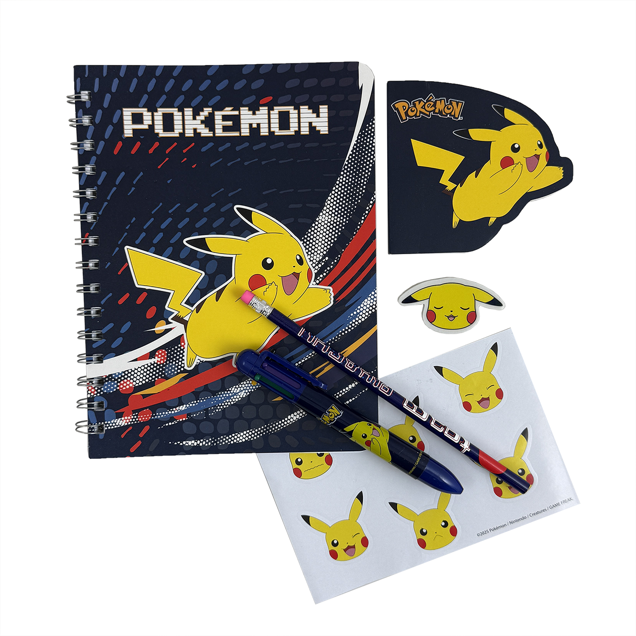POKÉMON, 6-pak skrivesæt med A5 notesbog