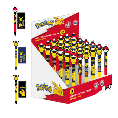POKÉMON, Display af 36 Sletbare Gelpenne