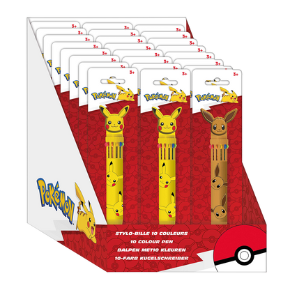 POKÉMON, Display af 24 multifarvet penne