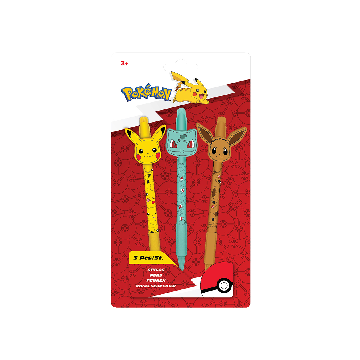 POKÉMON, Sæt af 3 penne