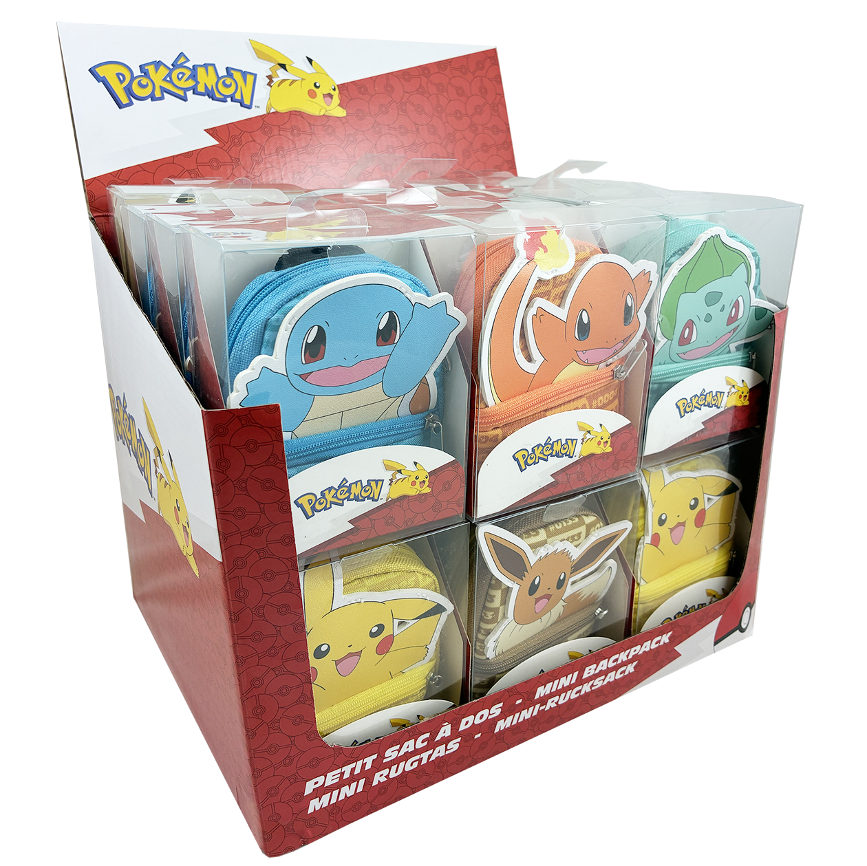 POKÉMON, Miniryggsäck med karbinhake, H10,5 cm - 24 st./CDU