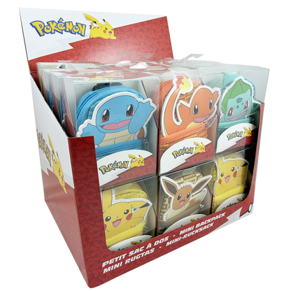 POKÉMON, Miniryggsäck med karbinhake, H10,5 cm - 24 st./CDU