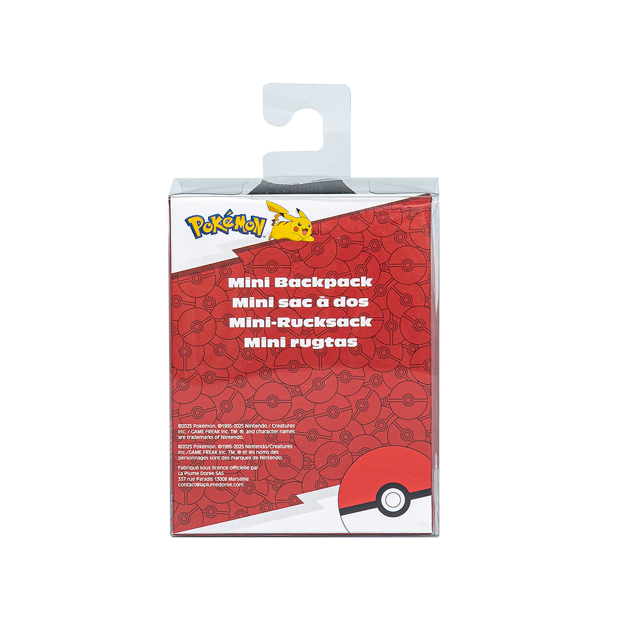 POKÉMON, Miniryggsäck med karbinhake, H10,5 cm - 24 st./CDU