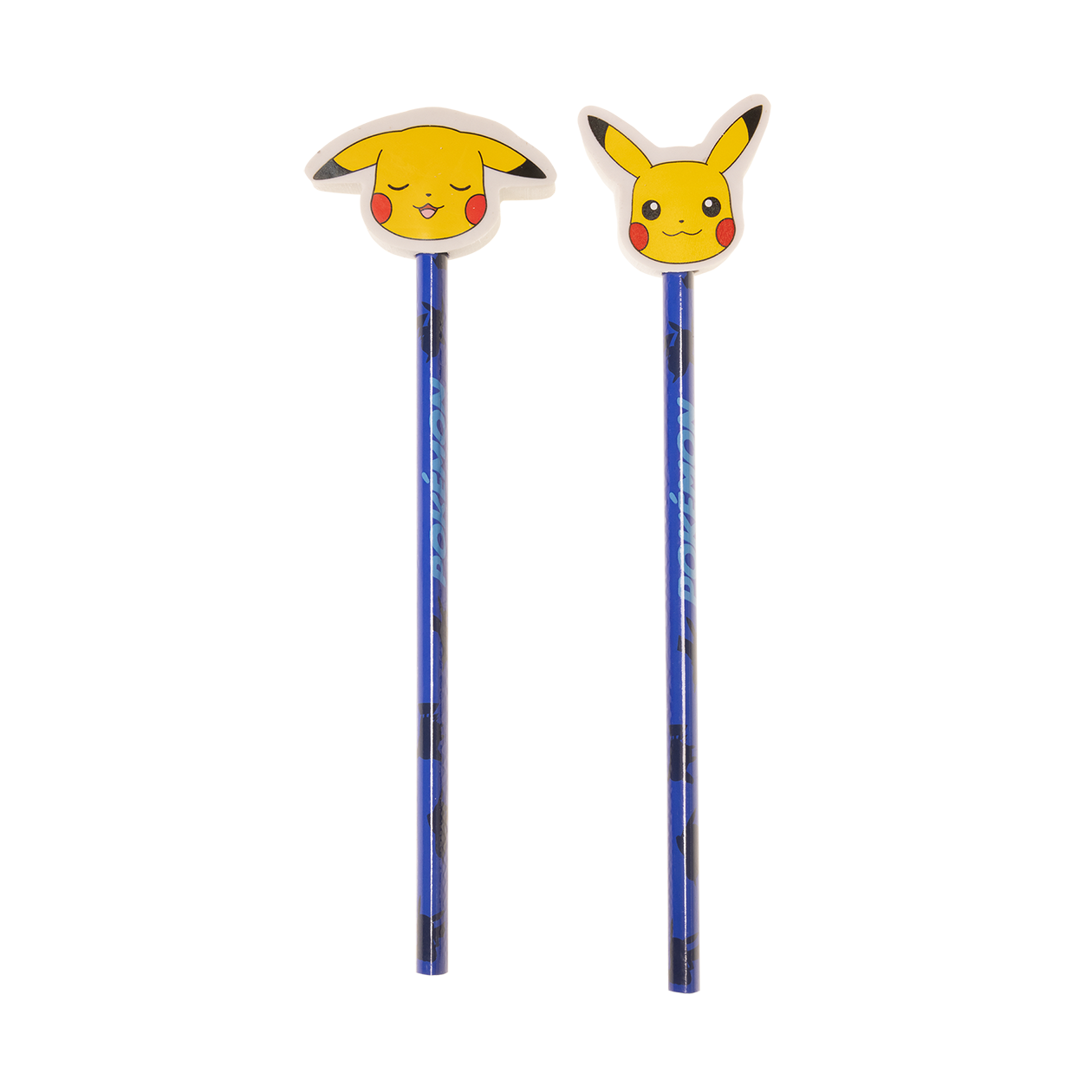 Pokemon 2 pcs. pencils with erasers at the top