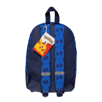 Pokémon Rygsæk med firkantede front lommer,  300D nylon. H 38 cm, W 28, D 13 cm, volume ca. 13 liter