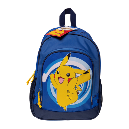 Pokémon Junior backpack with 2 front pockets with zip and 2 side pockets in mesh