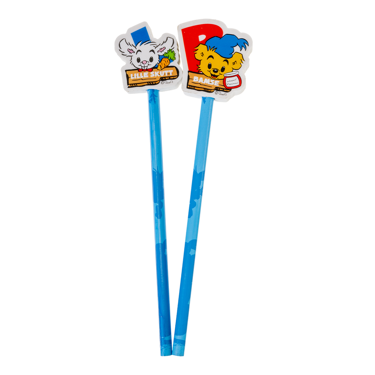 BAMSE, 2-pack pencils with 2 eraser toppers