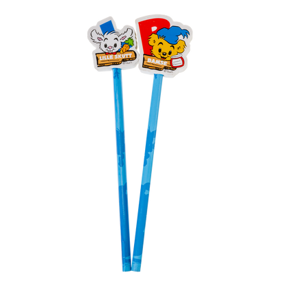 BAMSE, 2-pack pencils with 2 eraser toppers