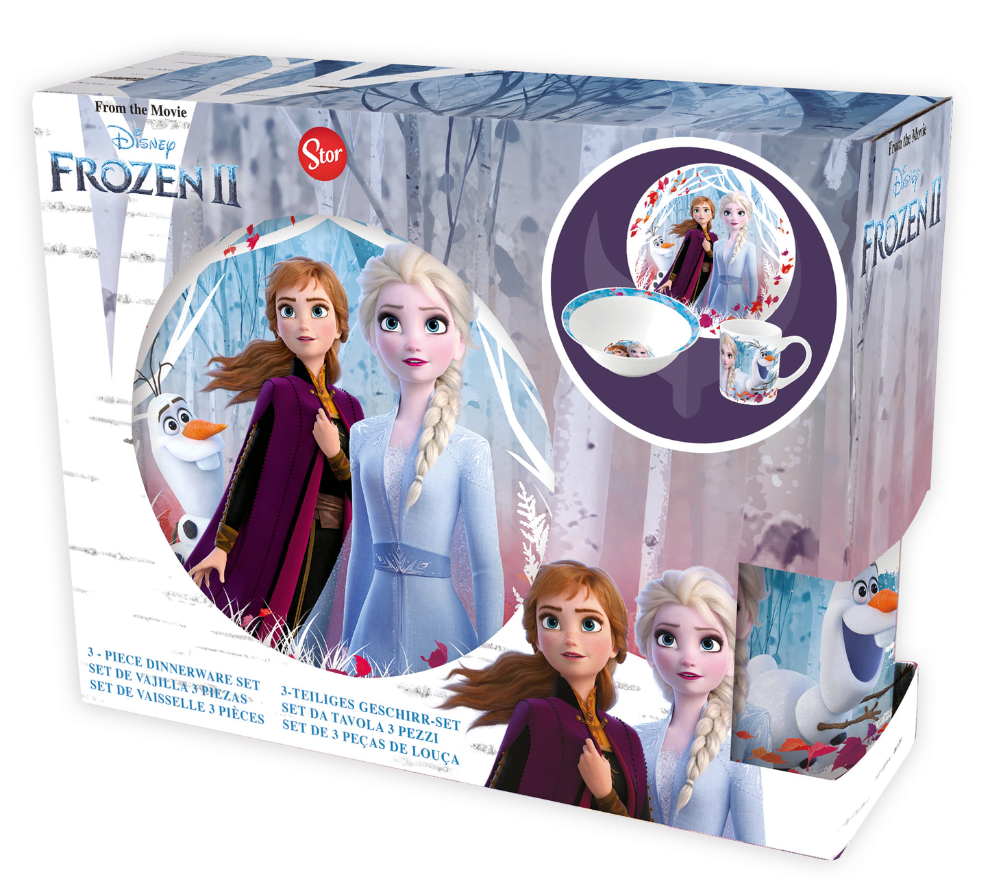 Disney Frost 3-delat keramiskt matsalsset