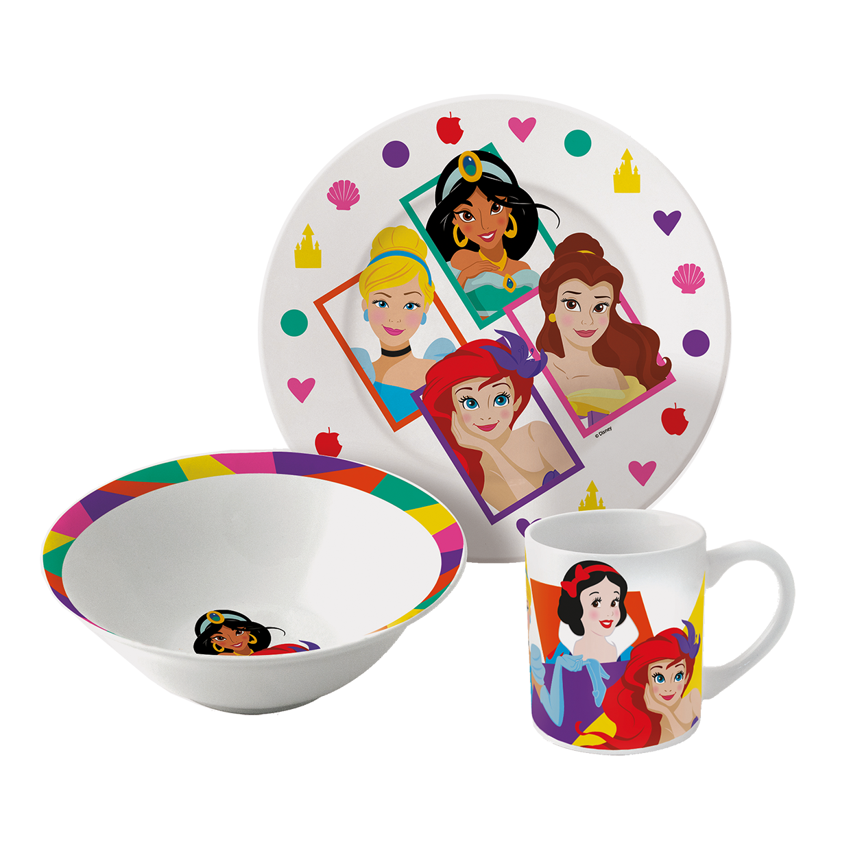 Disney Princesser 3 styks keramik spisesæt