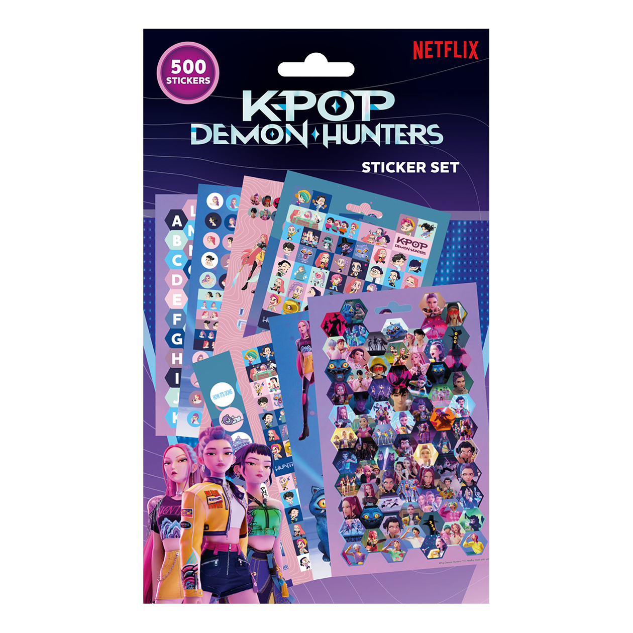 KPop Demon Hunters 500-stk. klistermærkesæt