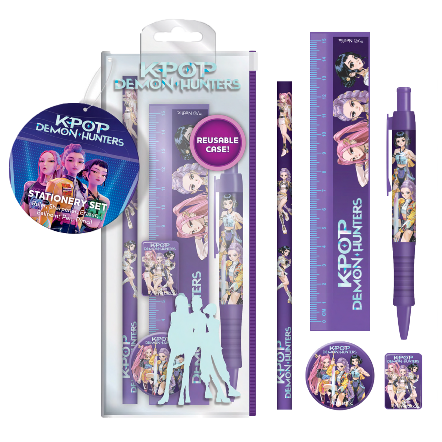 KPop Demon Hunters 5 stk. skrivesæt