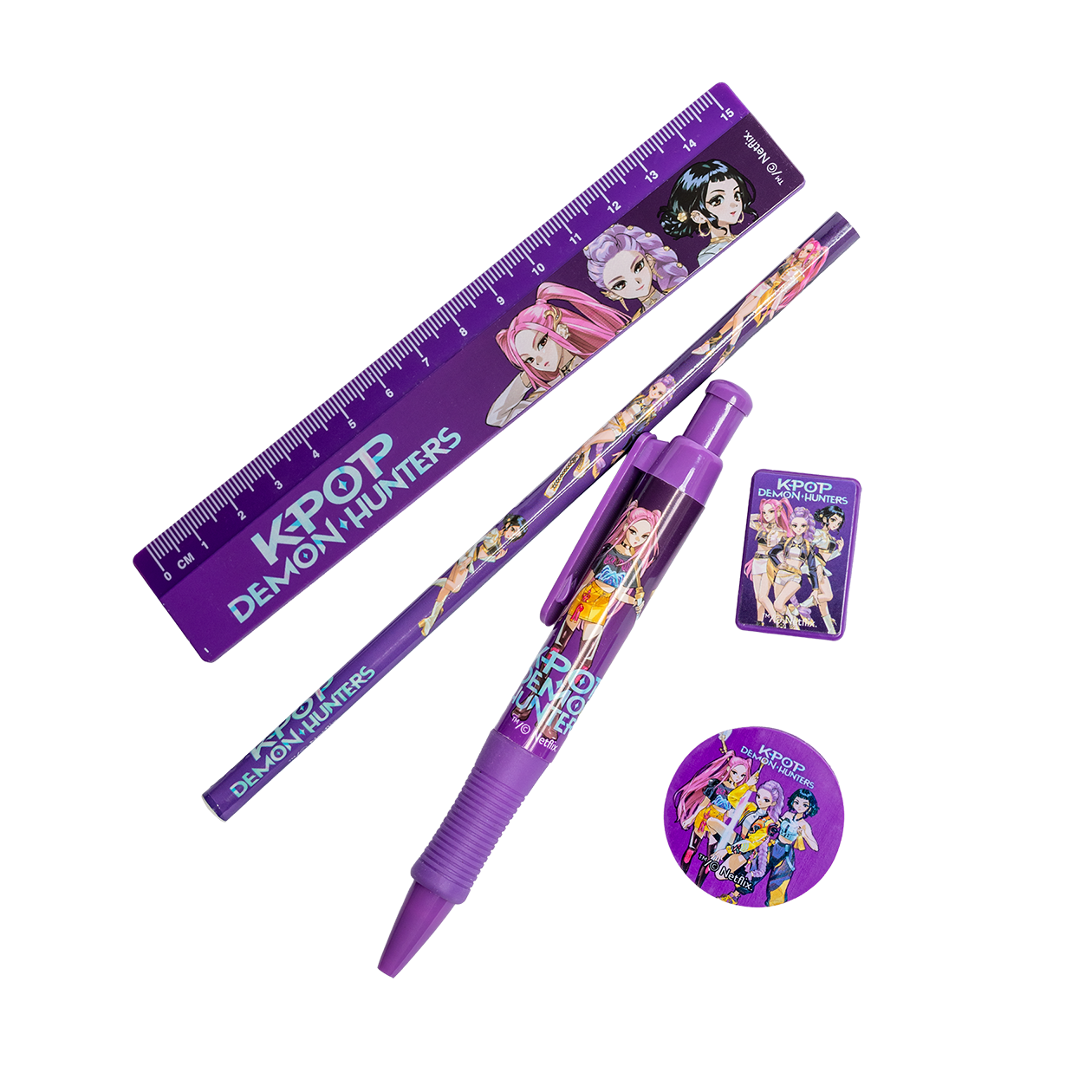KPop Demon Hunters 5-piece writing set