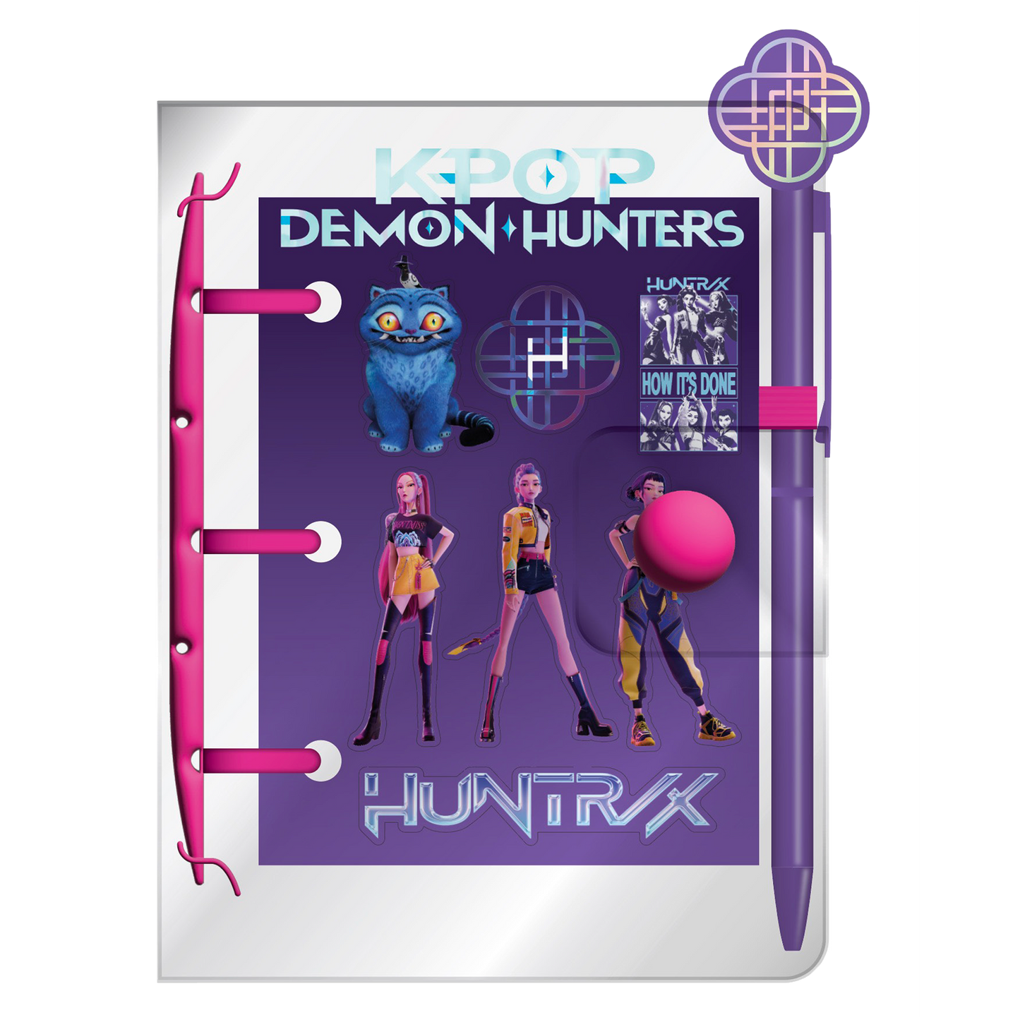 Kpop Demon Hunters Mini notesbog med pen 12 stk/CDU