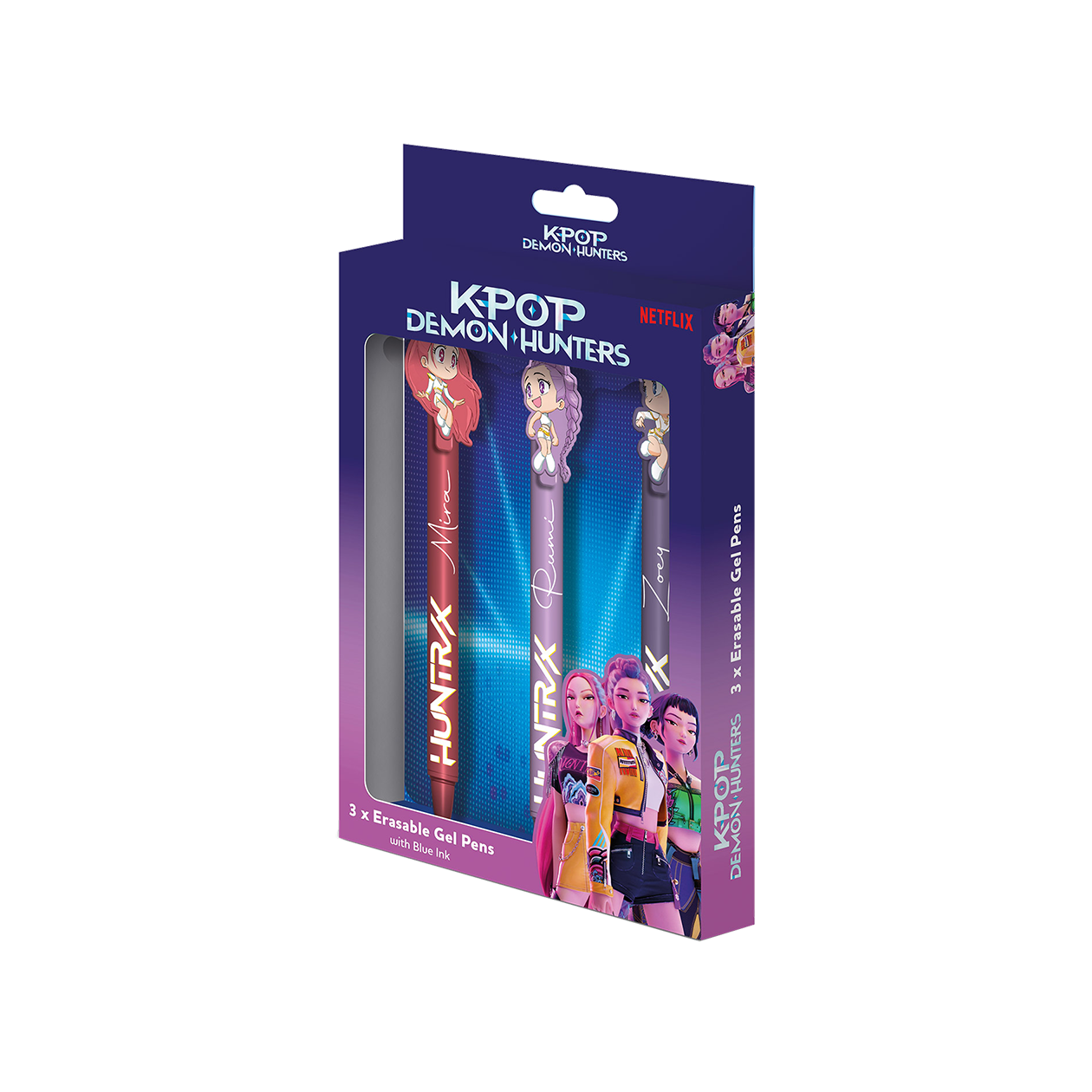KPop Demon Hunters Erasable Gel Pen 3-Pack