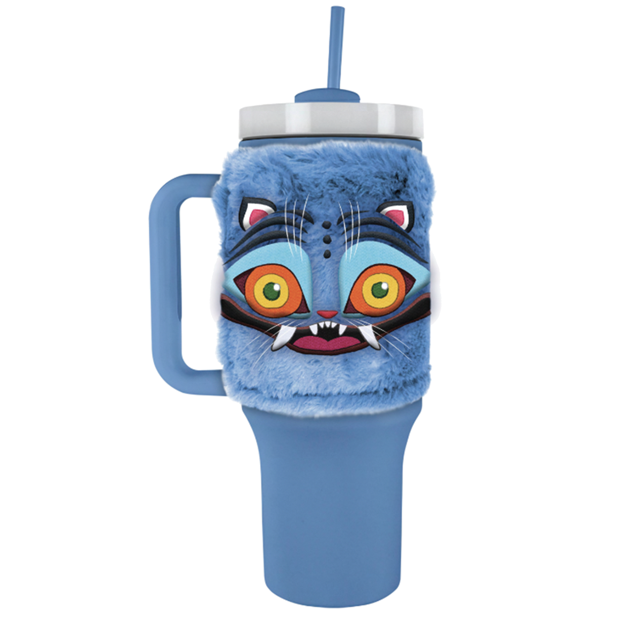 KPop Demon Hunters 1,18 liters tumbler med plysch - Derpy Tiger