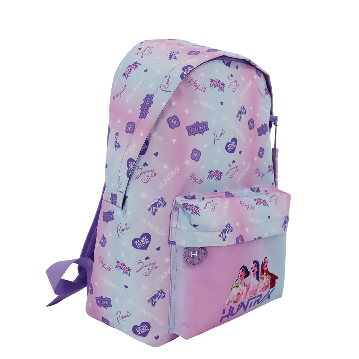 Kpop Demon Hunters Lila ryggsäck, 42 ​​x 30 x 18 cm