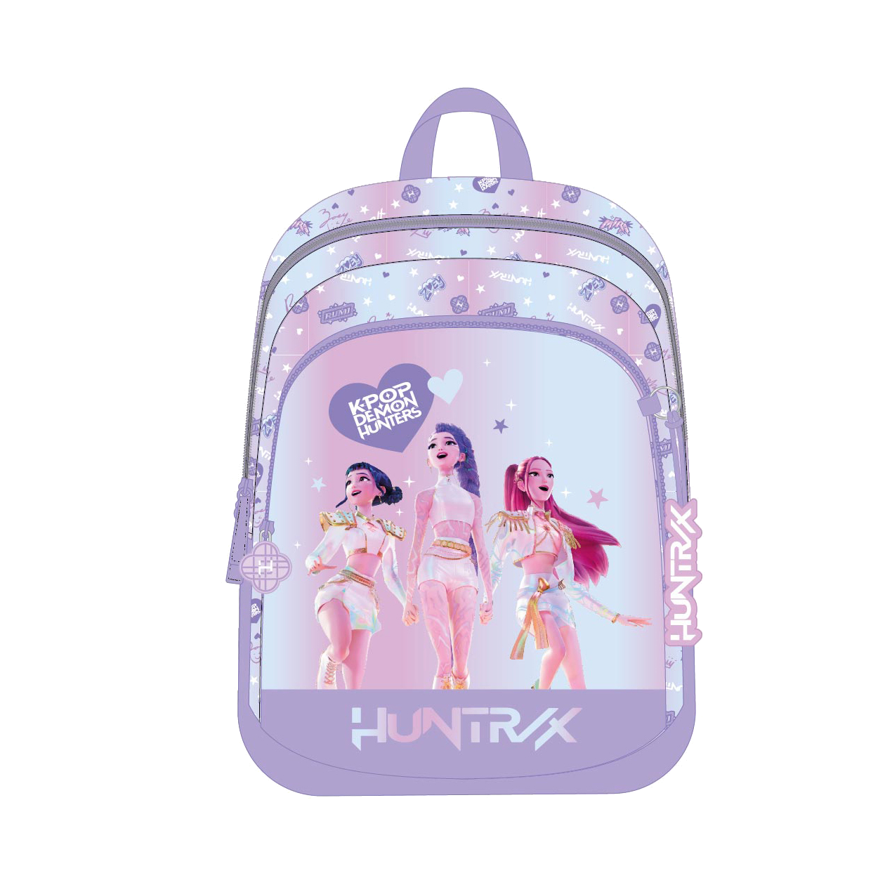 Kpop Demon Hunters Lilac rygsæk med 2 rum, 38 x 28 x 16 cm