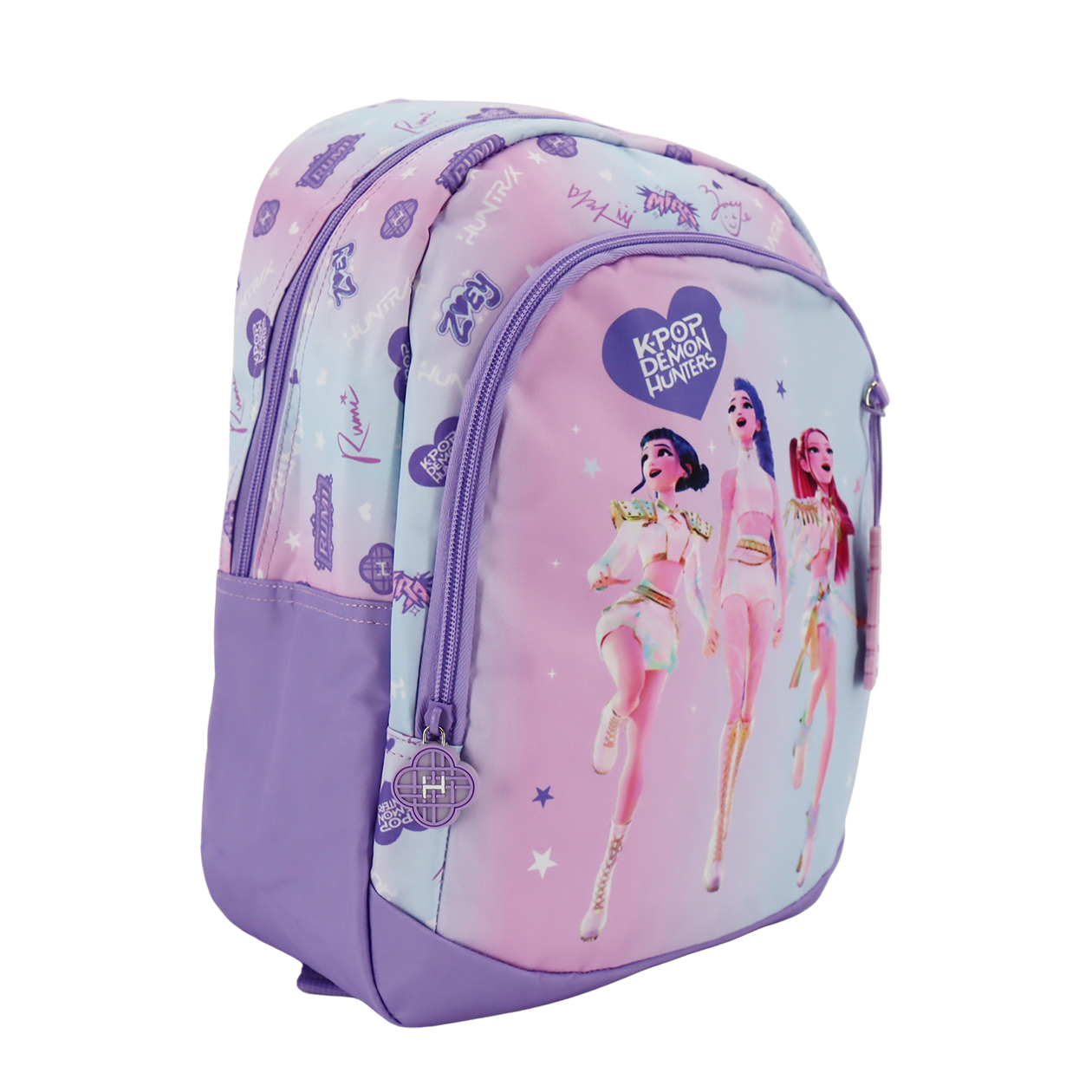 Kpop Demon Hunters Lilac backpack with 2 compartments, 38 x 28 x 16 cm