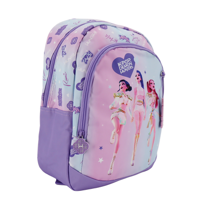 Kpop Demon Hunters Lilac backpack with 2 compartments, 38 x 28 x 16 cm