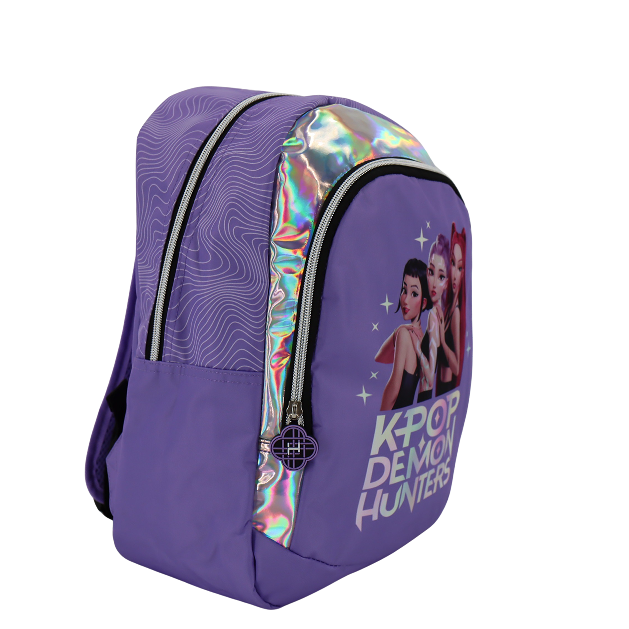 Kpop Demon Hunters Lila ryggsäck med 2 fack, 38 x 28 x 16 cm