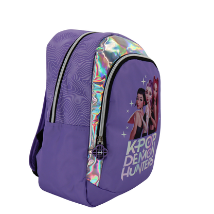 Kpop Demon Hunters Lila ryggsäck med 2 fack, 38 x 28 x 16 cm
