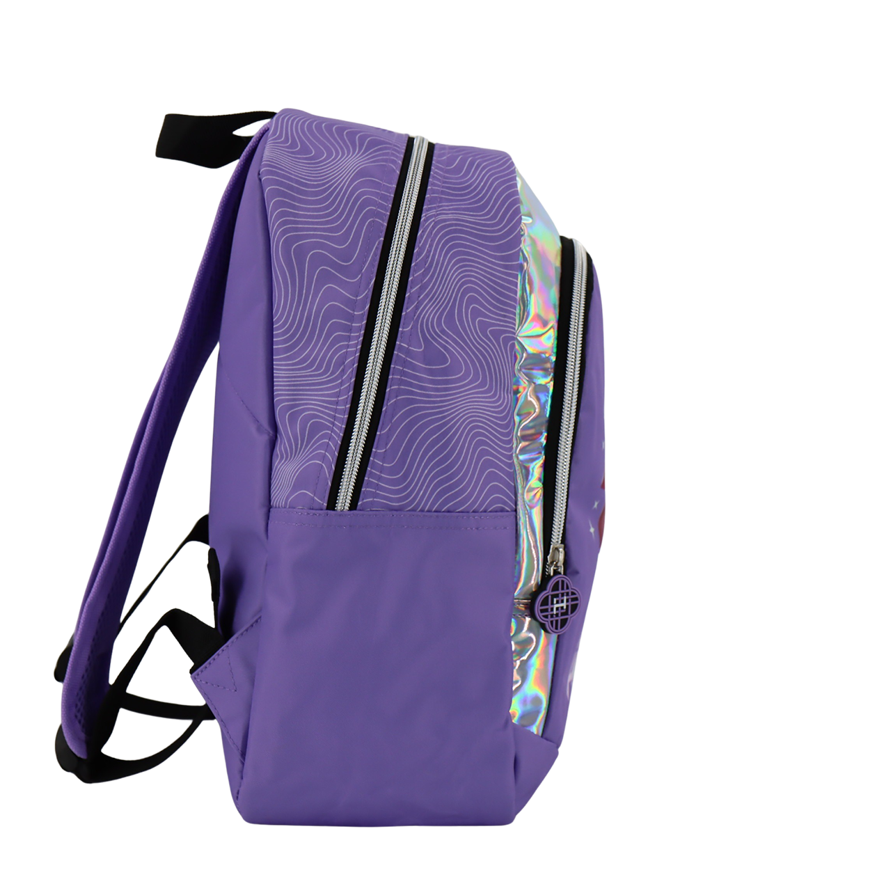 Kpop Demon Hunters Lila ryggsäck med 2 fack, 38 x 28 x 16 cm