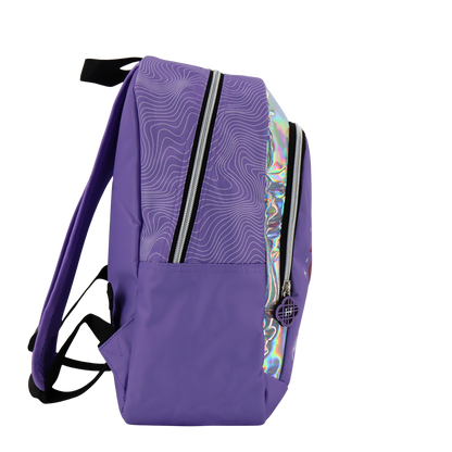Kpop Demon Hunters Lila ryggsäck med 2 fack, 38 x 28 x 16 cm