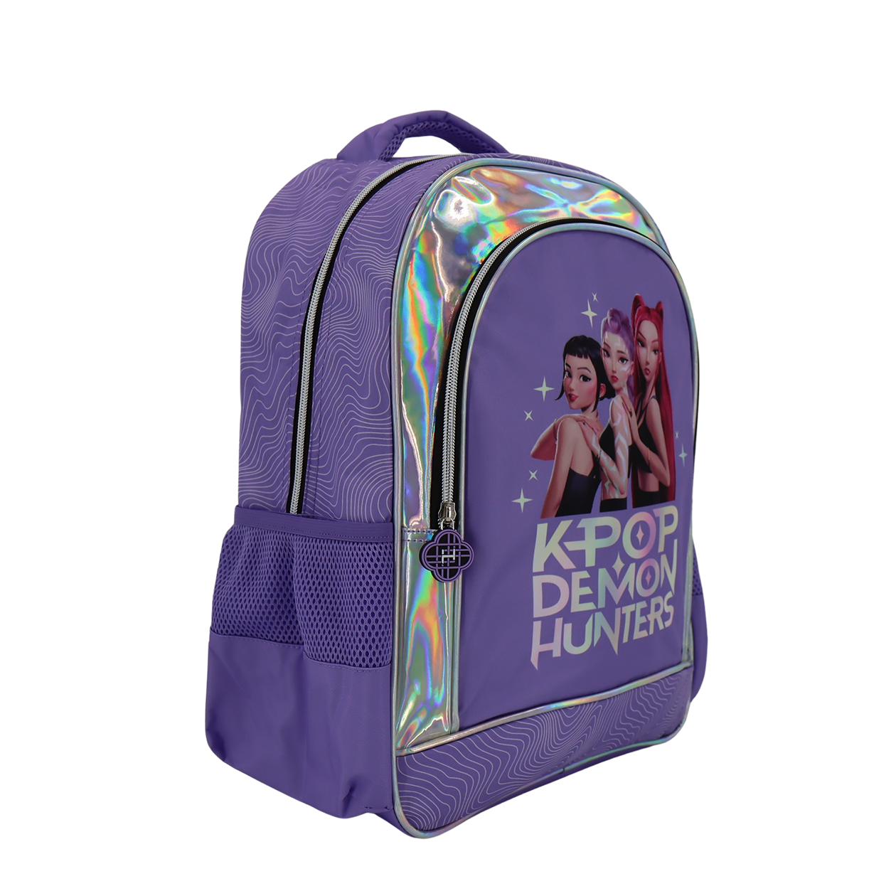 Kpop Demon Hunters Purple backpack with 2 compartments + 2 side pockets, 41 x 37 x 20 cm