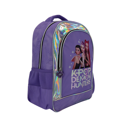 Kpop Demon Hunters Purple backpack with 2 compartments + 2 side pockets, 41 x 37 x 20 cm