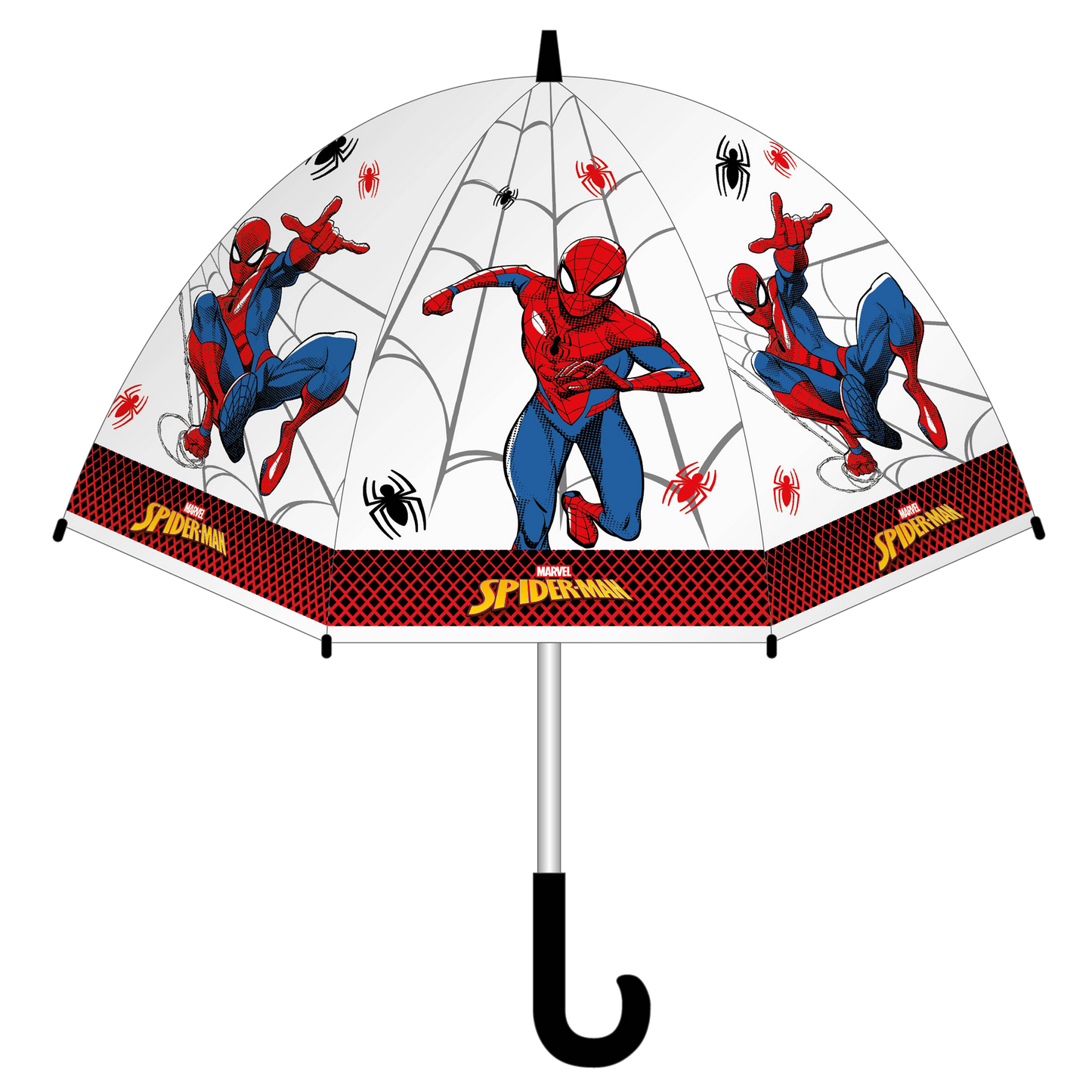 Spider-Man bell-shaped umbrella red, L 68 cm x dia. 69 cm
