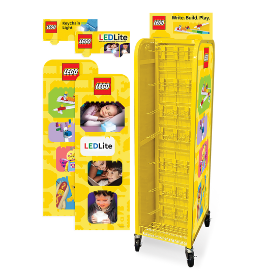 LEGO Golvdisplay 2-sidig, B38xH135xD45 cm, TOM