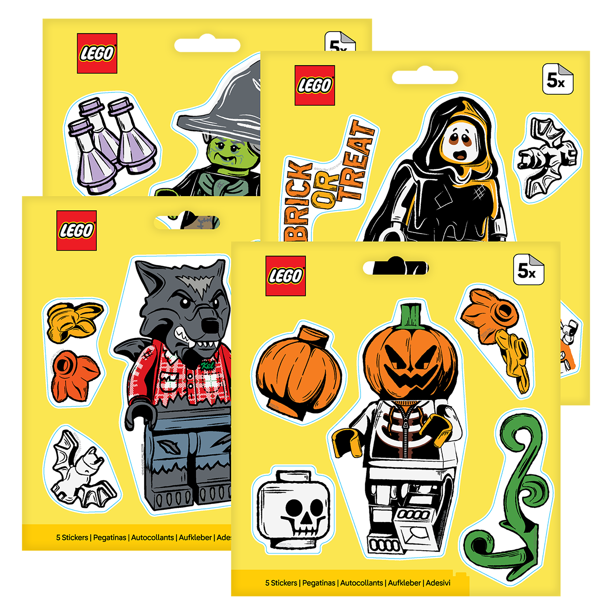 LEGO® Minifigurer Klistermærkesæt Halloween