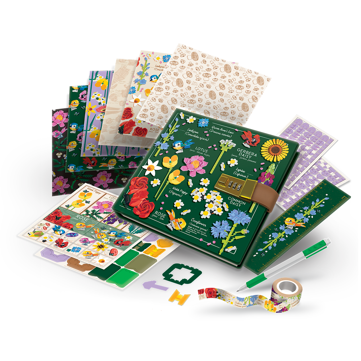 LEGO® Dagbog med Kombinationslås - Botanisk