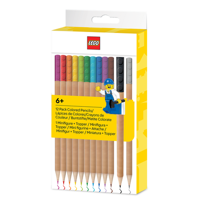 LEGO® Farveblyanter med topper 12-pak