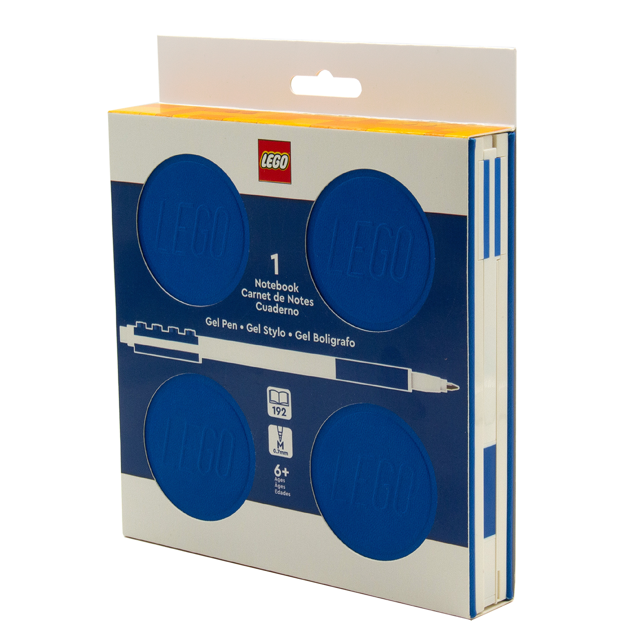 LEGO® Locking Notebook m/Gel Pen (æske) 192p, BLÅ