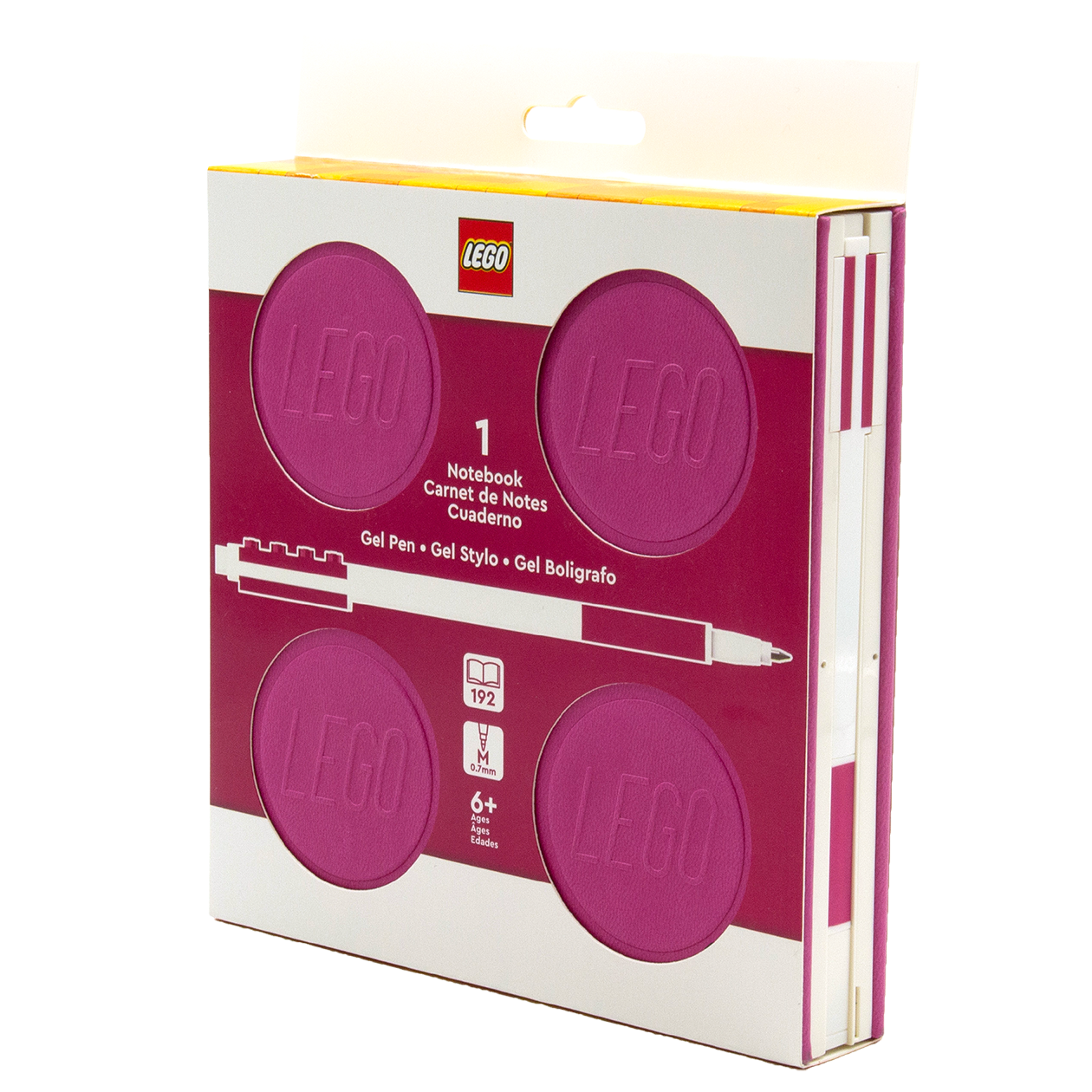 LEGO® Locking Notebook m/Gel Pen (æske)192p, VIOLET