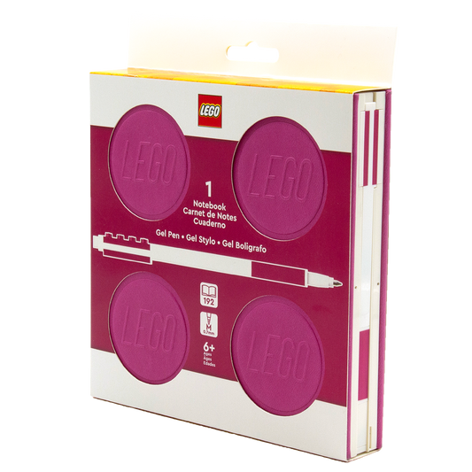 LEGO® Locking Notebook w/Gel Pen (box) 192p, VIOLET