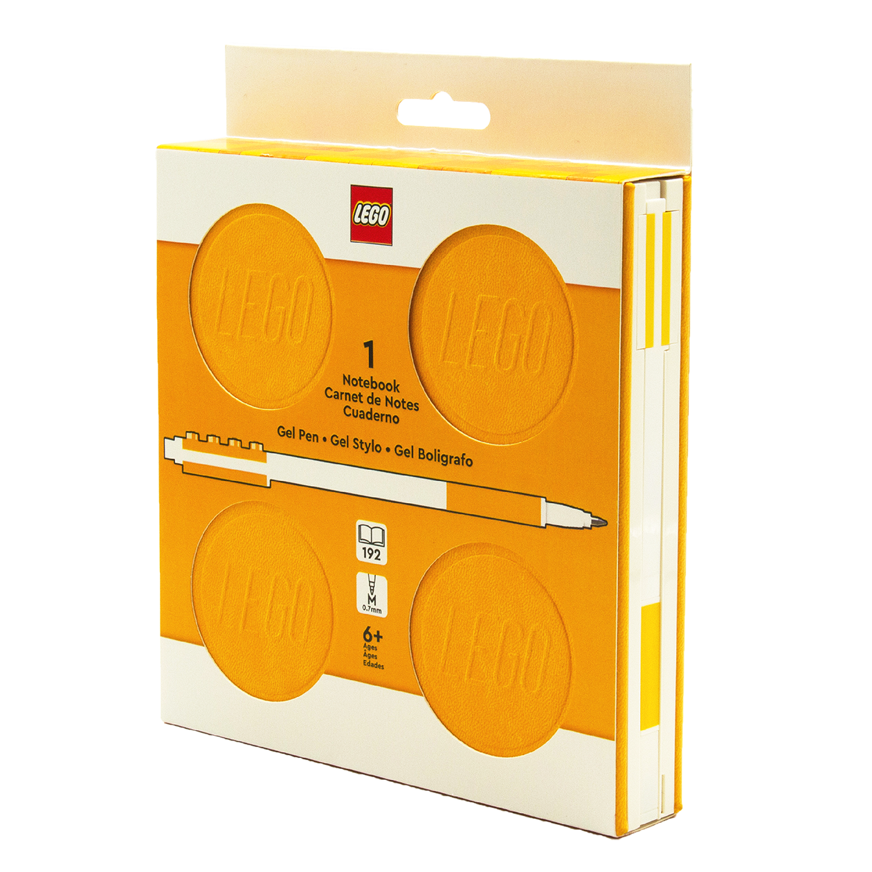 LEGO® Locking Notebook m/Gel Pen (æske) 192p GUL